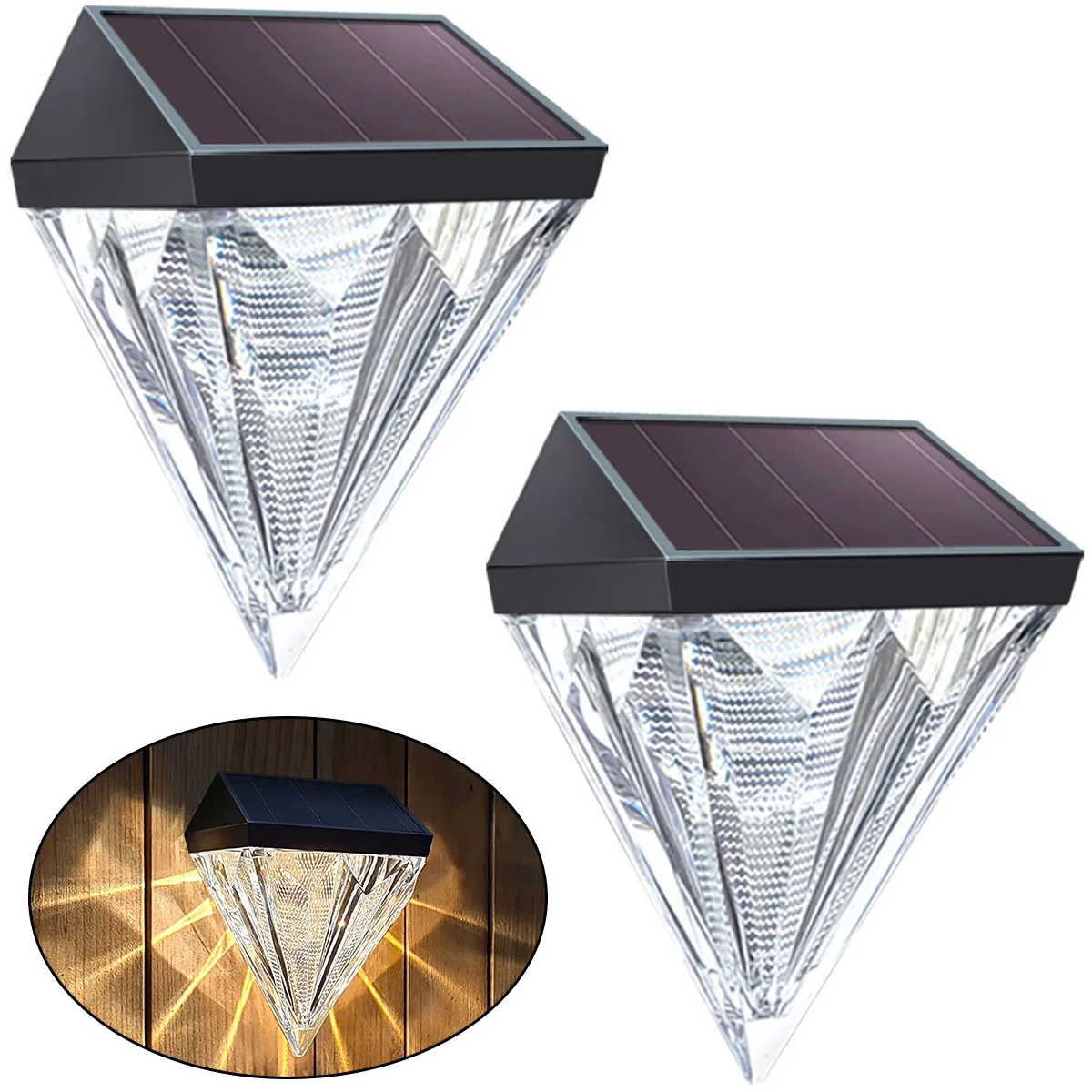 New 2pcs Solar Wall Light Outdoor LED Solar Fence Light Auto ON/OFF Solar Deck Light IP55 Waterproof Solar Step Light with Warm
New 2pcs Solar Wall Light Outdoor LED Solar Fence Light Auto ON/OFF Solar Deck Light IP55 Waterproof Solar Step Light with Warm