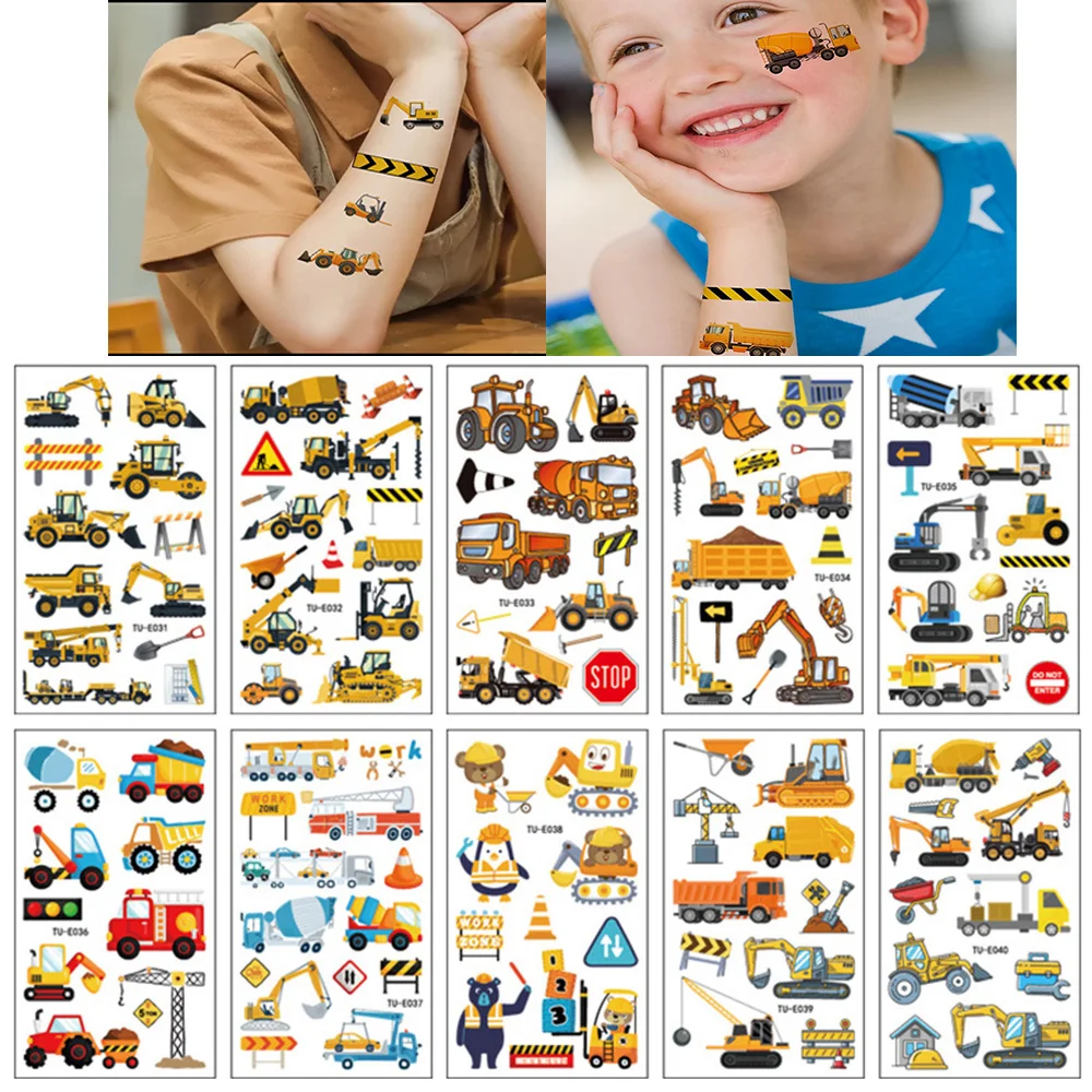 Construction Themed Tattoos Engineering Car Stickers Children Girls Boys Party Favors Supplies Kids Birthday Party Bag Filler
Construction Themed Tattoos Engineering Car Stickers Children Girls Boys Party Favors Supplies Kids Birthday Party Bag Filler