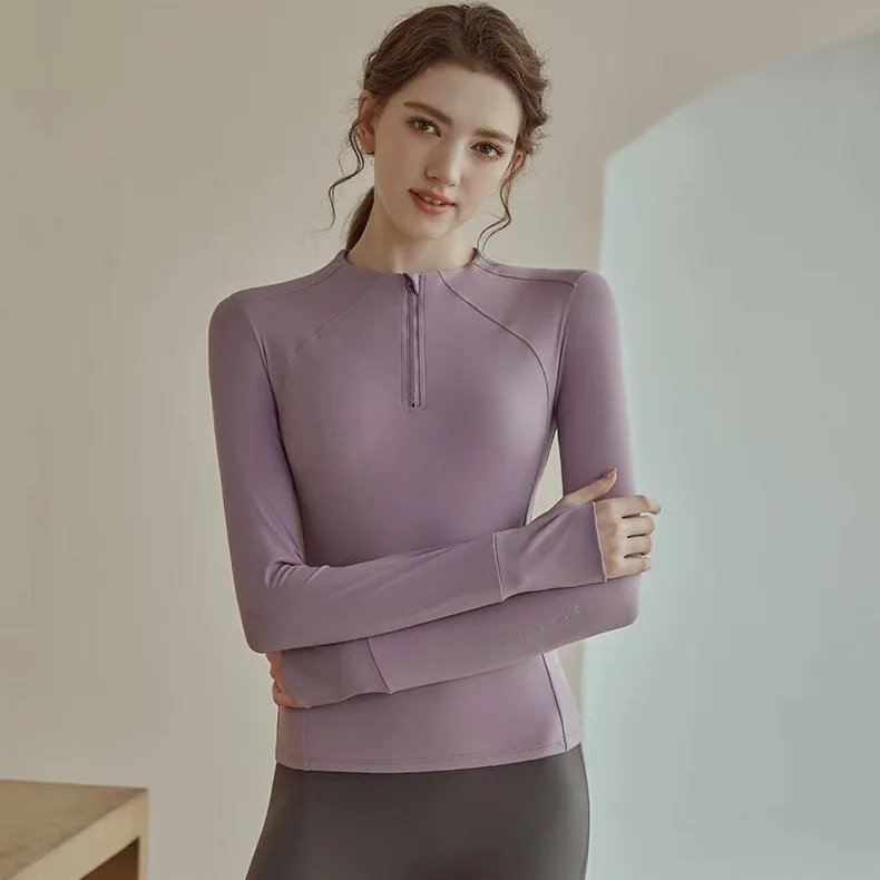 Long Sleeve Yoga Wear, Women'S Sports Breathable Quick Drying Nude Top, Thin Stretch, Slim Fit, Running Half Zipper Fitness Wear
Long Sleeve Yoga Wear, Women'S Sports Breathable Quick Drying Nude Top, Thin Stretch, Slim Fit, Running Half Zipper Fitness Wear
