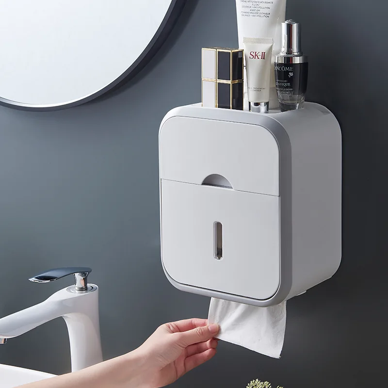 Wall-mounted Toilet Tissue Canister, Bathroom Paper Roll Container, Non-Perforated Storage Box, miscellaneous Organizer
Wall-mounted Toilet Tissue Canister, Bathroom Paper Roll Container, Non-Perforated Storage Box, miscellaneous Organizer