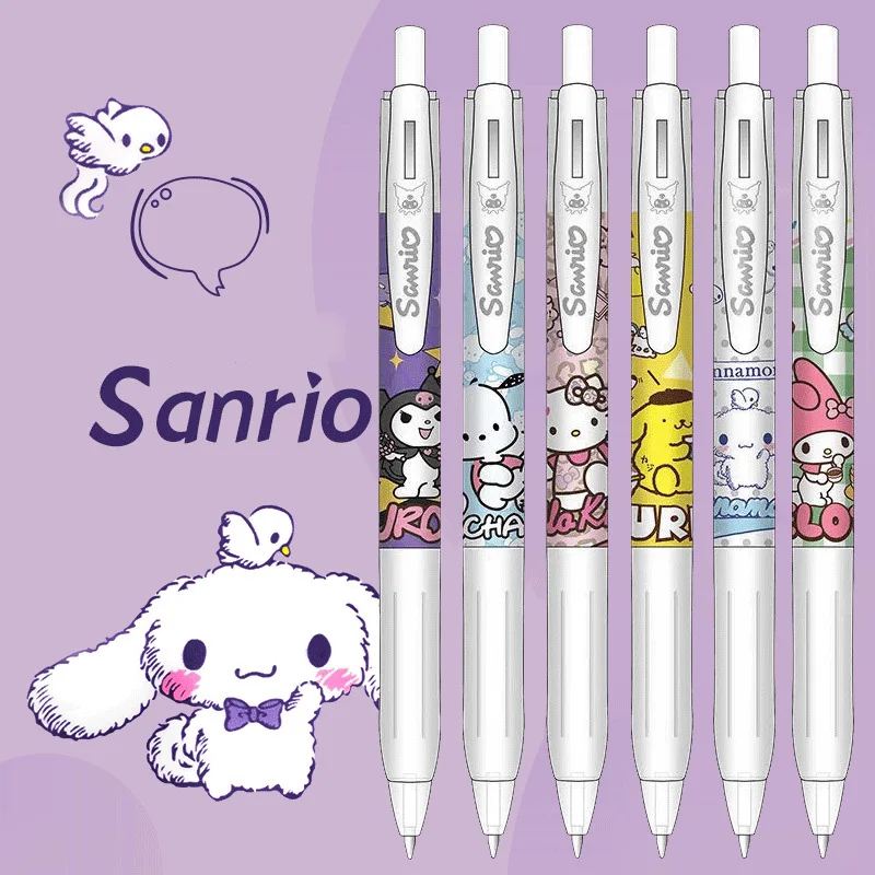 

Sanrioed My Melody Cinnamoroll Kuromi Kitty полачко мультяшная Высокая лицевая стоимость гелевая ручка Милая 0,5 мм гладко пишущая гелевая ручка
