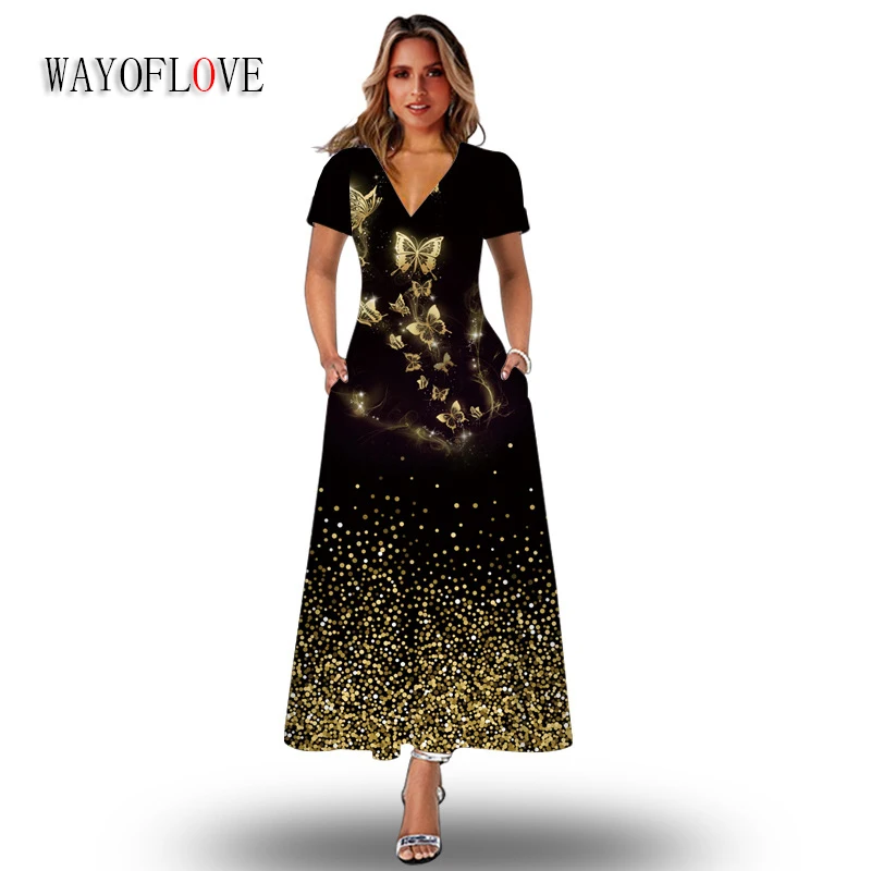 WAYOFLOVE Woman Spring Summer Elegant Long Dress Casual Beach Holiday Short Sleeve Vestidos Butterfly Print Slim Vintage Dresses
WAYOFLOVE Woman Spring Summer Elegant Long Dress Casual Beach Holiday Short Sleeve Vestidos Butterfly Print Slim Vintage Dresses