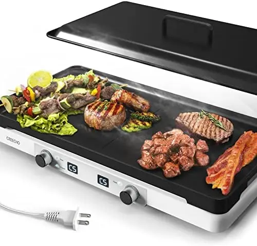 Induction Cooktop, Double Induction Burner with Removable Grill Griddle Pan Non-stick, 5 Gear 2 Burner Stove, 1400W Hot Plates
Induction Cooktop, Double Induction Burner with Removable Grill Griddle Pan Non-stick, 5 Gear 2 Burner Stove, 1400W Hot Plates