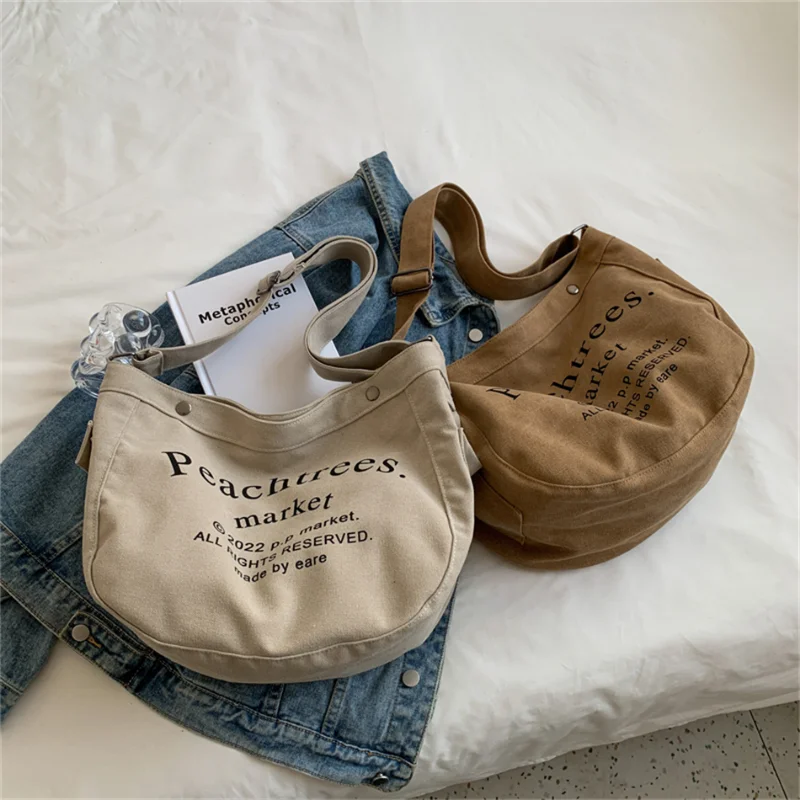 Fashion Trends Designer Large Capacity Canvas Shoulder Bags Women Tote Bags Handbags Purse Female Casual Totes Postmen Handbags
Fashion Trends Designer Large Capacity Canvas Shoulder Bags Women Tote Bags Handbags Purse Female Casual Totes Postmen Handbags