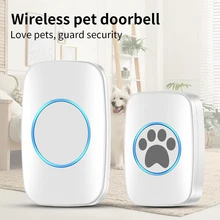 CACAZI Wireless Doorbell For Pets Dog Door Bell Waterproof Doggie for Potty House-Training Sensor Motion Touch Button Pet Bell