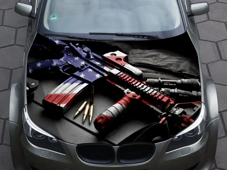 Car Hood Decal, Wrap Decal, Weapon, American Flag, Vinyl, Sticker, Graphic, Truck Decal, Truck Graphic, Bonnet Decal, F150, Jeep
Car Hood Decal, Wrap Decal, Weapon, American Flag, Vinyl, Sticker, Graphic, Truck Decal, Truck Graphic, Bonnet Decal, F150, Jeep