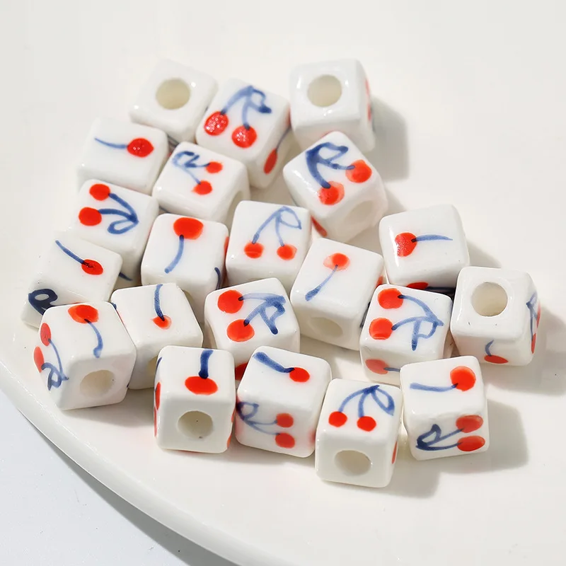 10pcs 8mm 10mm Hand Painted Cherry Ceramic Bead DIY Jewelry Making Loose Square Shape Ceramics Bead For Bracelet Necklace
10pcs 8mm 10mm Hand Painted Cherry Ceramic Bead DIY Jewelry Making Loose Square Shape Ceramics Bead For Bracelet Necklace