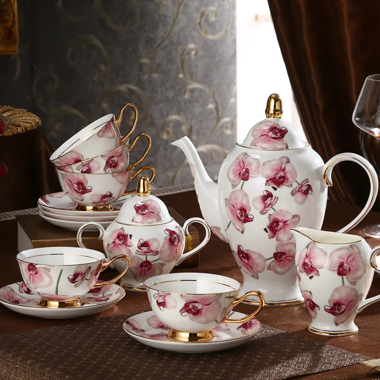 15 piece European style tea set bone china coffee cup set high-grade ceramic household afternoon tea cup luxury
15 piece European style tea set bone china coffee cup set high-grade ceramic household afternoon tea cup luxury