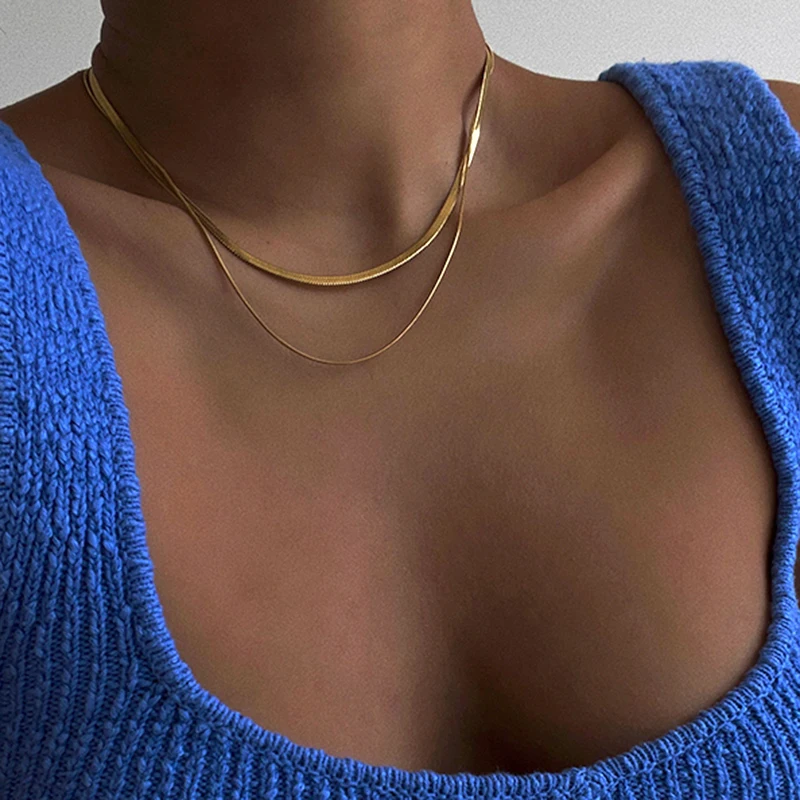blade chain Choker Neck Stainless Steel Link Necklace for Women Necklace Gold Color Chains Necklace Women Jewelry for Women 2021
blade chain Choker Neck Stainless Steel Link Necklace for Women Necklace Gold Color Chains Necklace Women Jewelry for Women 2021