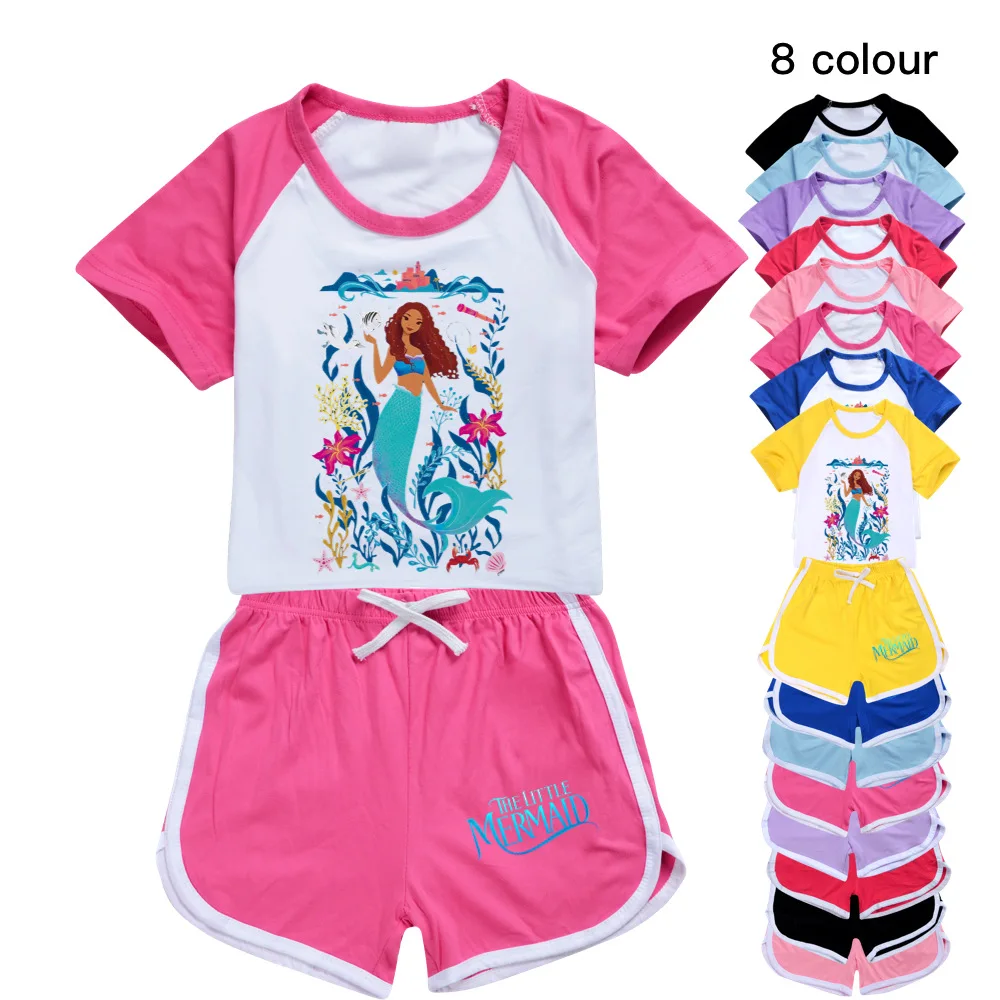 the little mermaid 100-170 New T-shirt +Shorts Casual Sports Suit Kids Boutique Clothing Baby Girl Tops Set Boys Tshirt
the little mermaid 100-170 New T-shirt +Shorts Casual Sports Suit Kids Boutique Clothing Baby Girl Tops Set Boys Tshirt