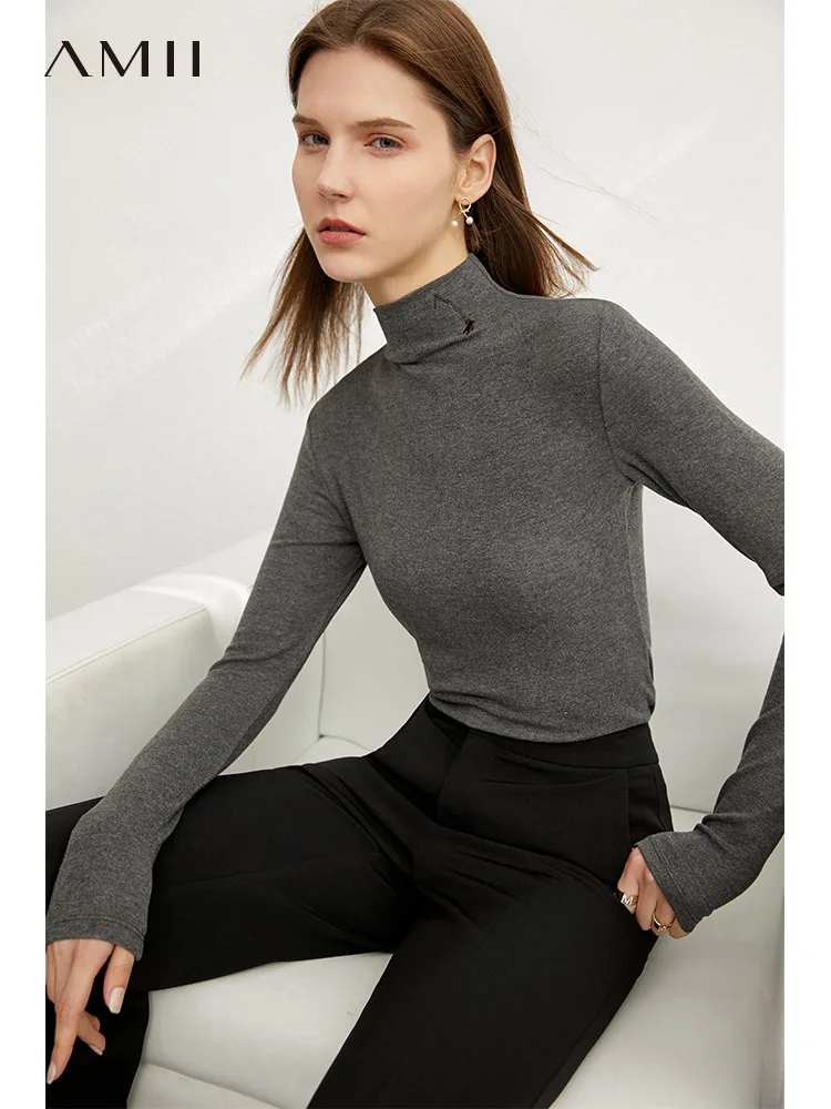 Amii Minimalism Women Pullover Fashion Turtleneck Embroidery Tshirts Casual Full Sleeve Solid T-shirts Female Tops 12160085
Amii Minimalism Women Pullover Fashion Turtleneck Embroidery Tshirts Casual Full Sleeve Solid T-shirts Female Tops 12160085