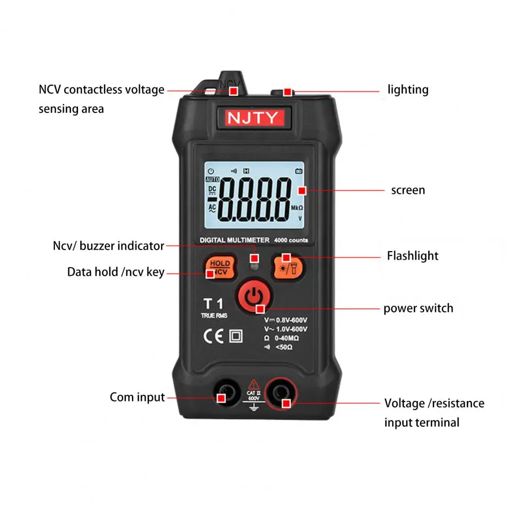 Data Retention Convenient Anti Rust Smart Multimeter Compact Digital Multimeter Intelligent Recognition for Electrician
Data Retention Convenient Anti Rust Smart Multimeter Compact Digital Multimeter Intelligent Recognition for Electrician