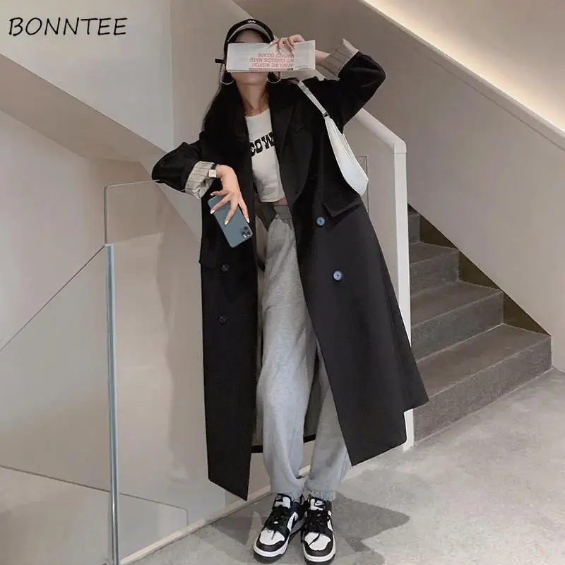 Trench Women Solid Slim Pockets Fashion Cool Simple Leisure Trendy Ins Street Wear Basic All-match Korean Style Mujer Retro New
Trench Women Solid Slim Pockets Fashion Cool Simple Leisure Trendy Ins Street Wear Basic All-match Korean Style Mujer Retro New