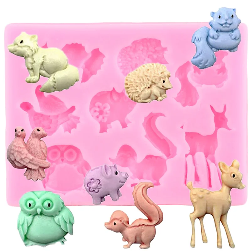 Forest Animals Silicone Mold Hedgehog Squirrel Deer Fox Owl Fondant Molds Cake Decorating Tools Candy Chocolate Gumpaste Mould
Forest Animals Silicone Mold Hedgehog Squirrel Deer Fox Owl Fondant Molds Cake Decorating Tools Candy Chocolate Gumpaste Mould