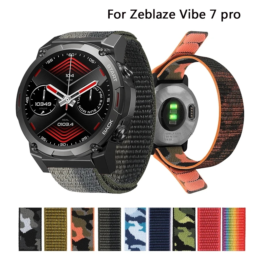 Strap for Zeblaze Vibe 7 Pro Lite Smart Watch Nylon Loop Strap 20mm 22mm Qucik Fit Band Adjustable Bracelet Correa Accessories
Strap for Zeblaze Vibe 7 Pro Lite Smart Watch Nylon Loop Strap 20mm 22mm Qucik Fit Band Adjustable Bracelet Correa Accessories