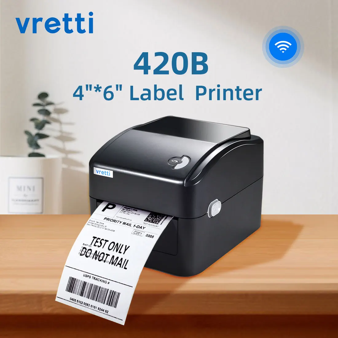 Vretti 420B WiFi Printer 4*6 Inch Wireless High Speed Shipping Thermal Label Printer Support Multiple Systems Express POST
Vretti 420B WiFi Printer 4*6 Inch Wireless High Speed Shipping Thermal Label Printer Support Multiple Systems Express POST