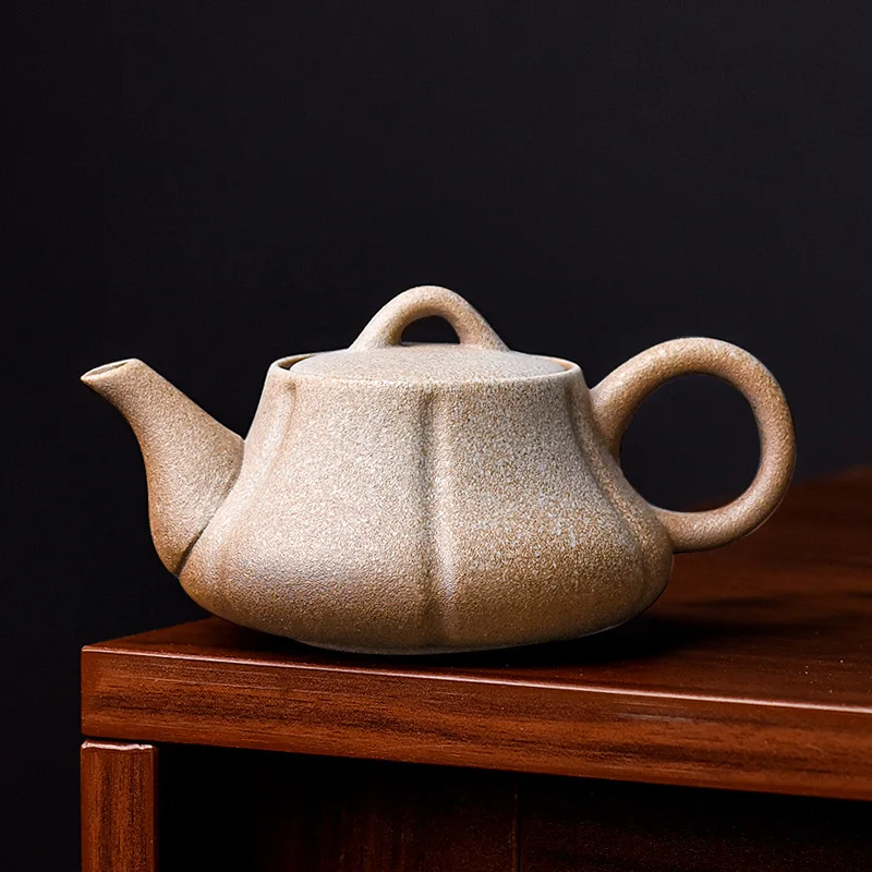 

Керамический чайник с тыквой, глиняный чайный набор, керамический старинный горький чайник, креативный чайник, чайник для чая, чайный инфузор