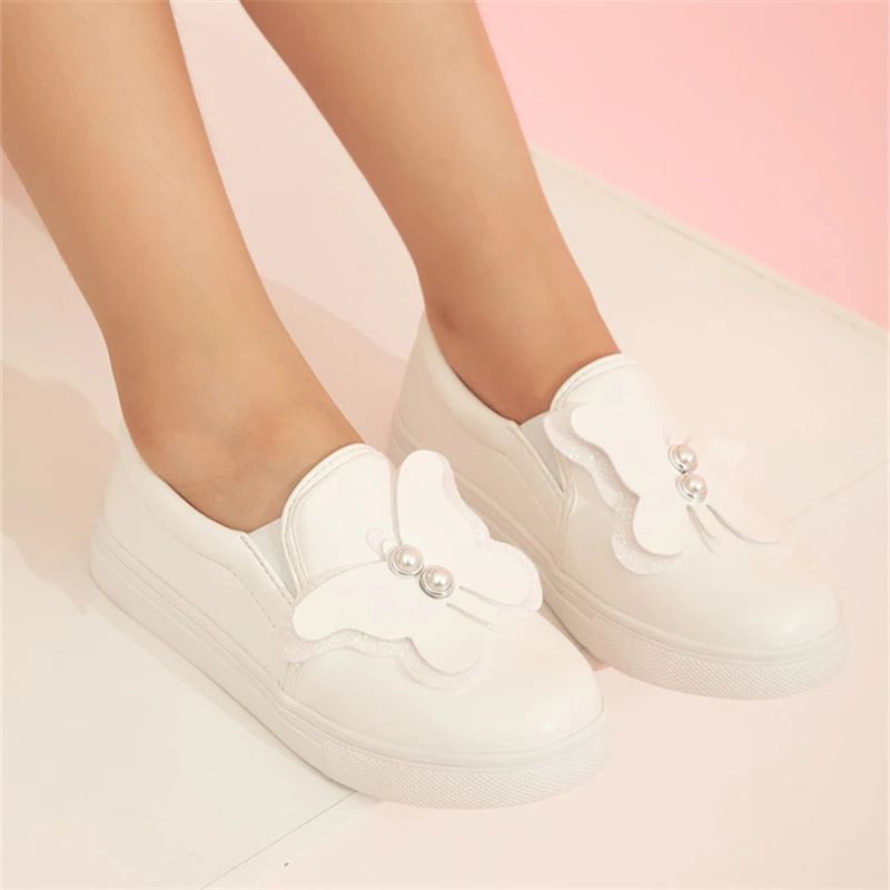 New White Flats Children Loafers Girls Leather Shoes Baby Toddler Breathable Casual PU Leather Kids Sneakers Princess Shoes 04
New White Flats Children Loafers Girls Leather Shoes Baby Toddler Breathable Casual PU Leather Kids Sneakers Princess Shoes 04