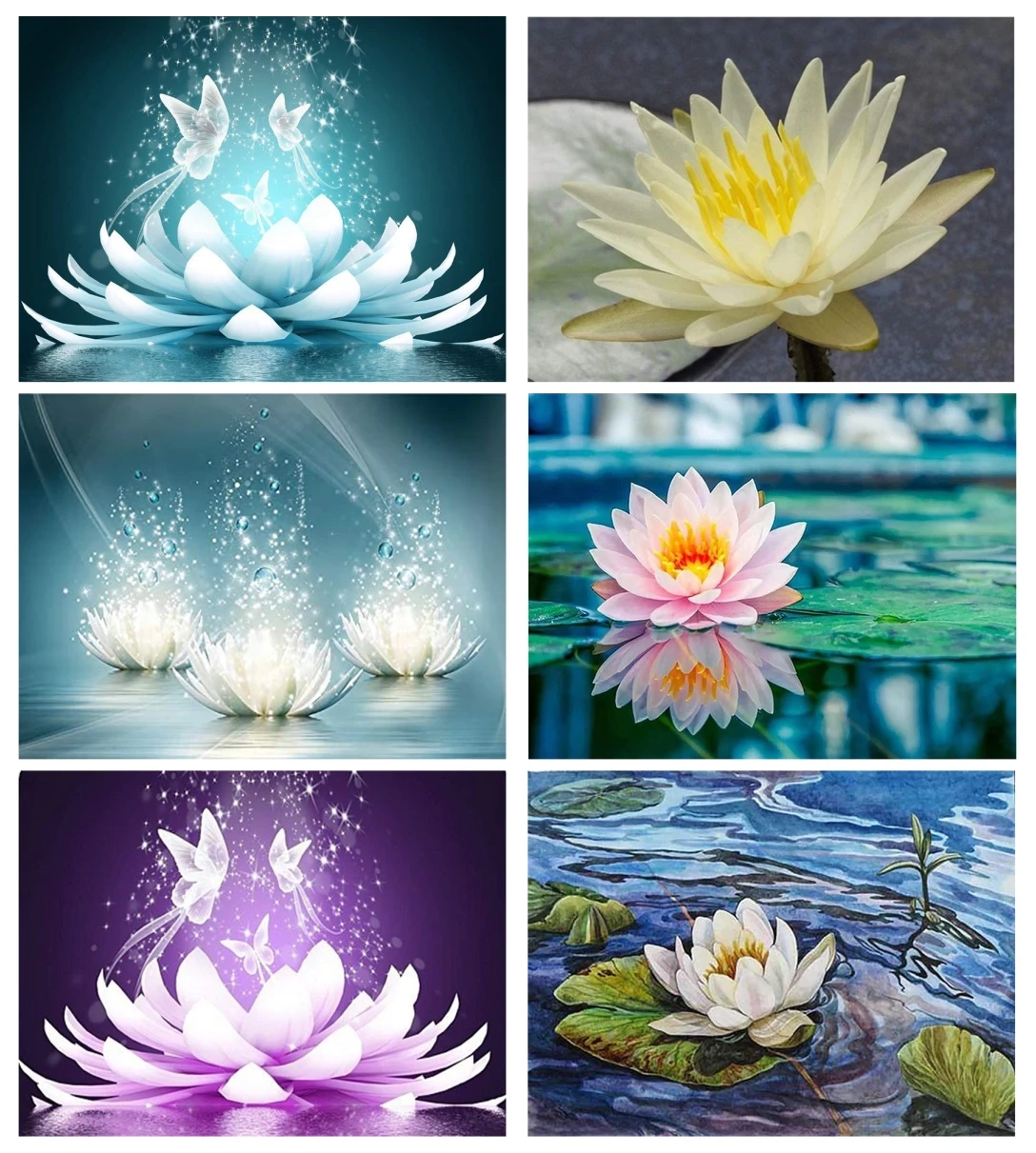5D Diamond Painting Lotus Full Square Round Diamond Art for Adults and Kids Embroidery Diamond Mosaic Home Decor
5D Diamond Painting Lotus Full Square Round Diamond Art for Adults and Kids Embroidery Diamond Mosaic Home Decor