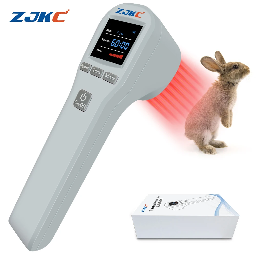 

Лазерное терапевтическое устройство ZJKC 4 × 808nm 16 × 650nm LLLT для лечения артрита, ран, боли в теле, собак, кошек, лошадей, домашних животных, физиотерапия