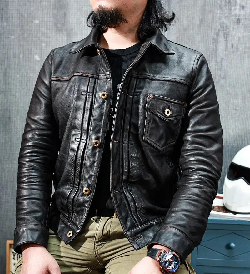 SDH1050 Asian Size Super Top Quality Heavy Genuine Japan Teacore Horse Leather Slim Classic Horsehide Stylish Rider Jacket
SDH1050 Asian Size Super Top Quality Heavy Genuine Japan Teacore Horse Leather Slim Classic Horsehide Stylish Rider Jacket
