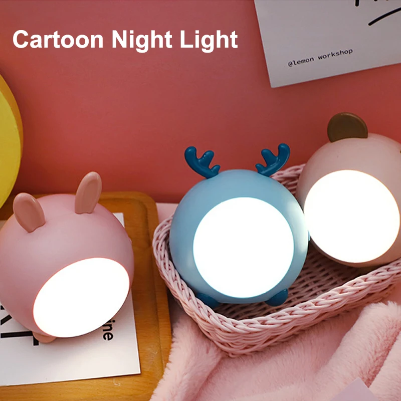 Cartoon LED Night Light Touch Sensor Dimming Table Lamp USB Rechargeable Bedside Lamp For Children Bedroom Decoration Xmas Gifts
Cartoon LED Night Light Touch Sensor Dimming Table Lamp USB Rechargeable Bedside Lamp For Children Bedroom Decoration Xmas Gifts