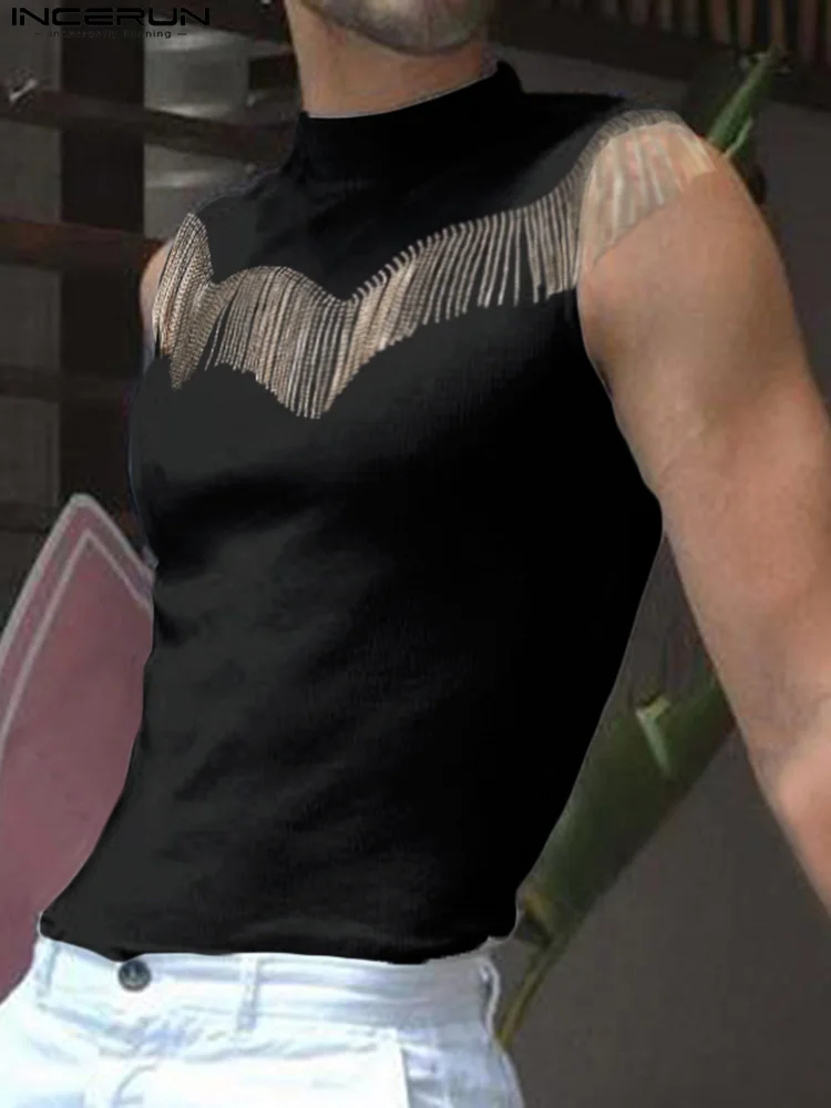 Fashion Men Tank Tops Tassel Turtleneck Solid Color 2022 Sleeveless Vests Streetwear Summer Fitness Casual Men Clothing INCERUN
Fashion Men Tank Tops Tassel Turtleneck Solid Color 2022 Sleeveless Vests Streetwear Summer Fitness Casual Men Clothing INCERUN