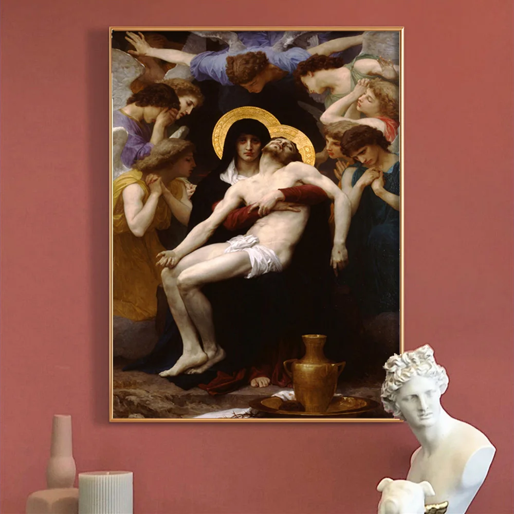 Vintage Poster Pieta William Adolphe Bouguereau Jesus Virgin Mary Painting Religious Art Canvas Print Wall Art Decor Home Decor
Vintage Poster Pieta William Adolphe Bouguereau Jesus Virgin Mary Painting Religious Art Canvas Print Wall Art Decor Home Decor