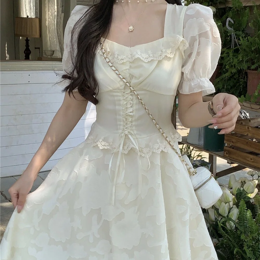 Square Collar Short-Sleeved Dress Female Summer 2023 New French Style Chic Waist Slimming Design Sense Princess Skirt
Square Collar Short-Sleeved Dress Female Summer 2023 New French Style Chic Waist Slimming Design Sense Princess Skirt