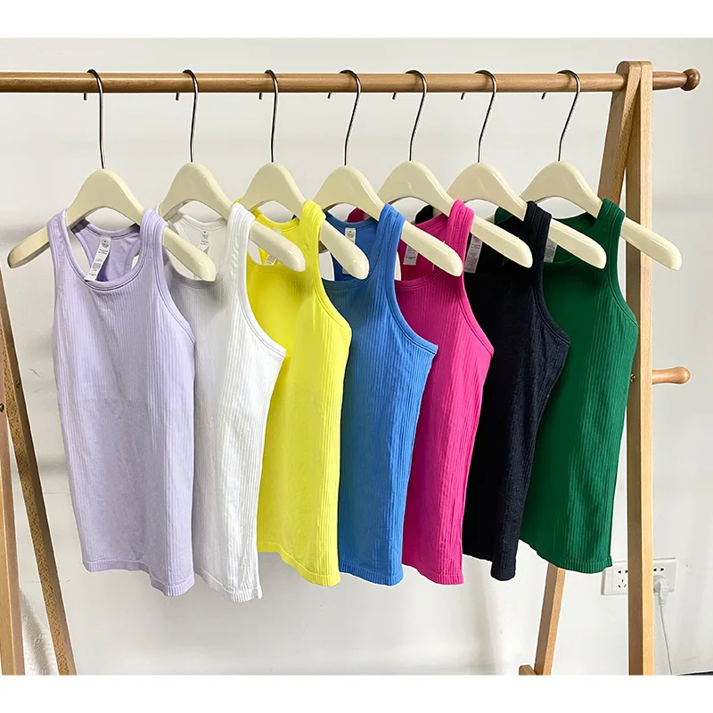 Lulu Racerback Sport Fitness Crop Tops Built in Bra Yoga Running Gym Sleeveless EBB Vest Solid Quick Dry Tank Tops Sports Jacket
Lulu Racerback Sport Fitness Crop Tops Built in Bra Yoga Running Gym Sleeveless EBB Vest Solid Quick Dry Tank Tops Sports Jacket