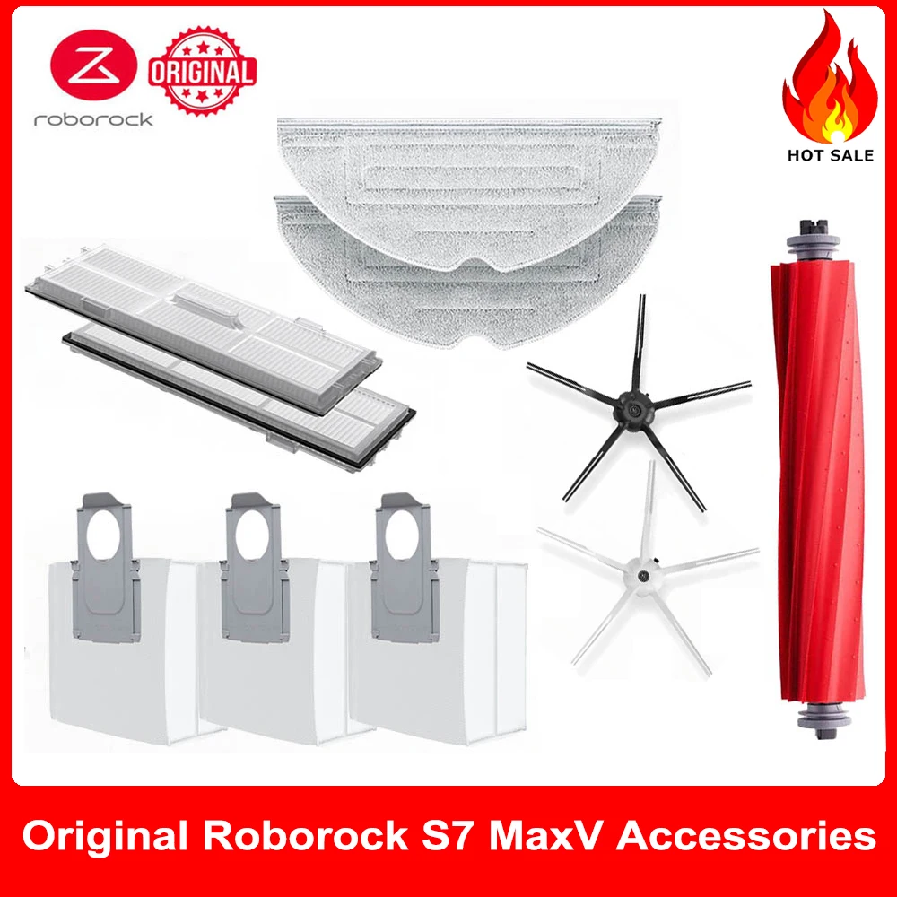 Original Roborock S7 MaxV Ultra Spare Parts Hepa Filter Mop Cloth Dust Bag Main Brush Robotic Parts Vacuum Cleaner Accessories
Original Roborock S7 MaxV Ultra Spare Parts Hepa Filter Mop Cloth Dust Bag Main Brush Robotic Parts Vacuum Cleaner Accessories