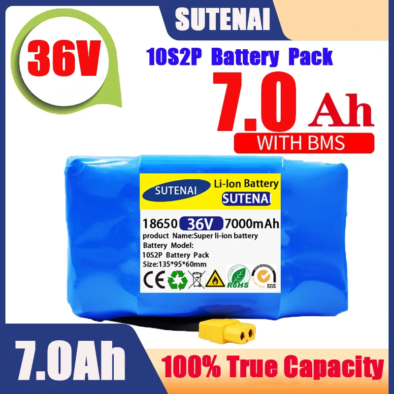 36V Rechargeable Li-ion Battery Pack 12000mAh 12Ah Lithium Ion Cell For Electric Self Balance Scooter Hoverboard Unicycle
36V Rechargeable Li-ion Battery Pack 12000mAh 12Ah Lithium Ion Cell For Electric Self Balance Scooter Hoverboard Unicycle