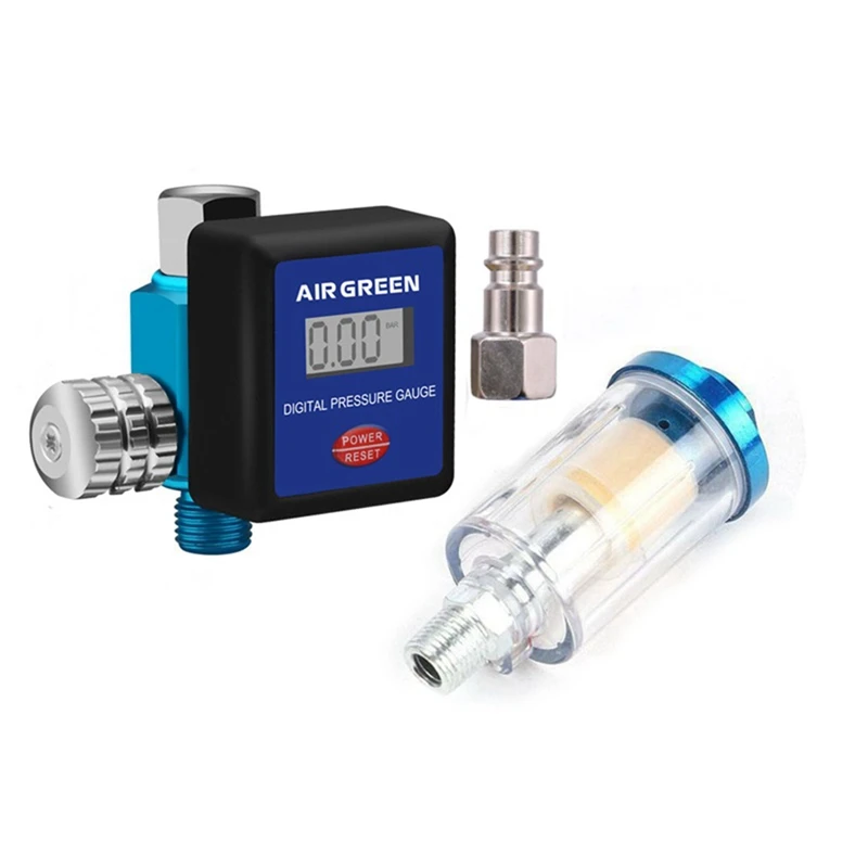 Airbrush Electronic Pressure Regulator LCD Digital Display +1/4Inch Water Oil Separator Pneumatic Spray Tool Accessories
Airbrush Electronic Pressure Regulator LCD Digital Display +1/4Inch Water Oil Separator Pneumatic Spray Tool Accessories