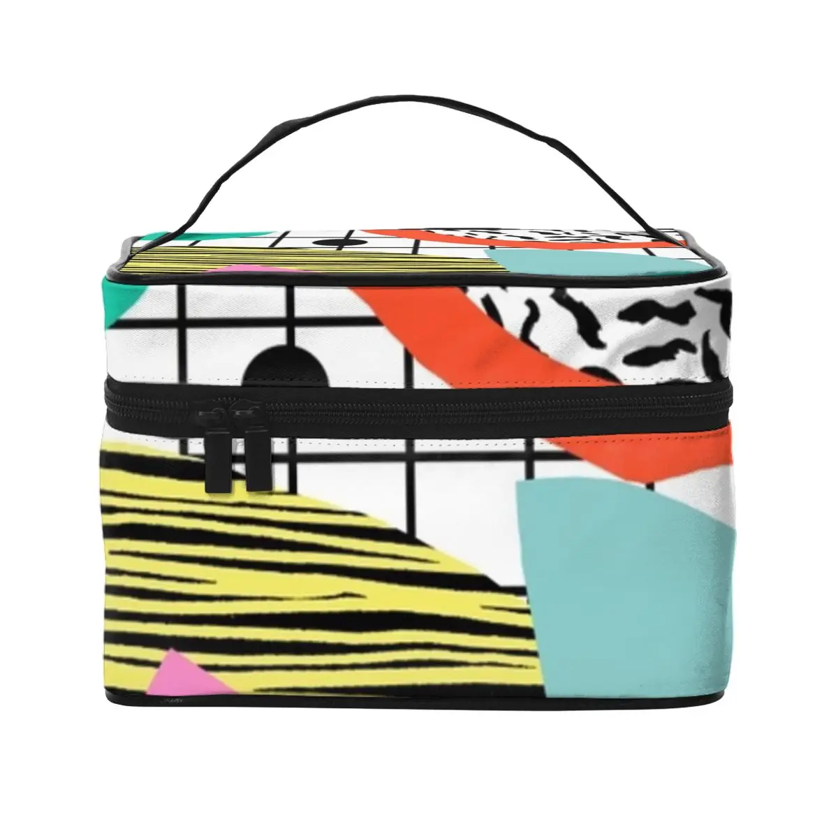 Memphis Pop Art Cosmetic Bags 80s Style Retro Plaid Organization Travel Storage with Handle For Necessaries Women Makeup Pouch
Memphis Pop Art Cosmetic Bags 80s Style Retro Plaid Organization Travel Storage with Handle For Necessaries Women Makeup Pouch