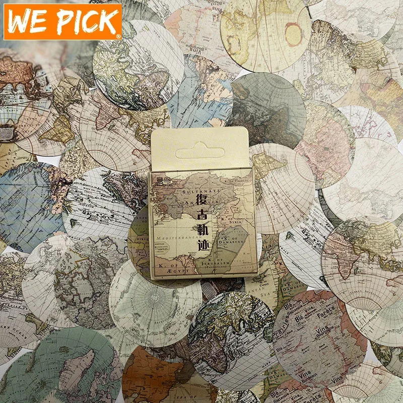 46 Pcs Vintage World Maps Scrapbook Paper Sticker Vintage Decorative Stickers Diy Craft For Card Making Diary Planner Decor 
46 Pcs Vintage World Maps Scrapbook Paper Sticker Vintage Decorative Stickers Diy Craft For Card Making Diary Planner Decor