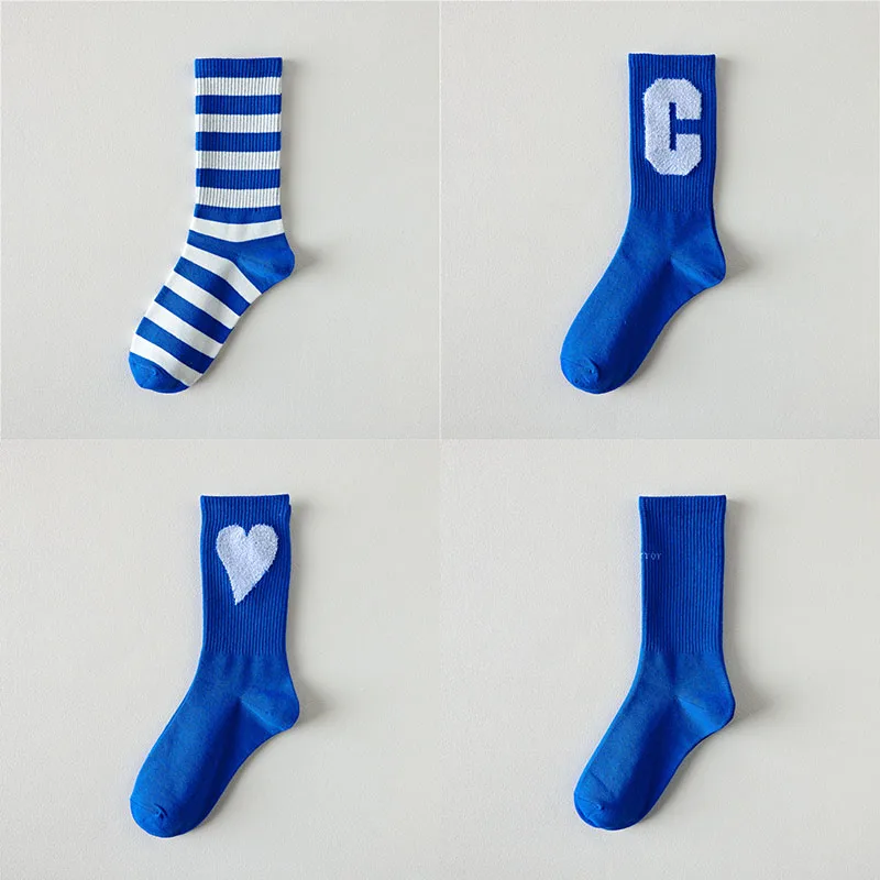 Klein Blue Socks Smiley Letter Stripe Casual Cotton Socks Ins Tide Brand Couple Sports Basketball Sock Student Personality Socks
Klein Blue Socks Smiley Letter Stripe Casual Cotton Socks Ins Tide Brand Couple Sports Basketball Sock Student Personality Socks