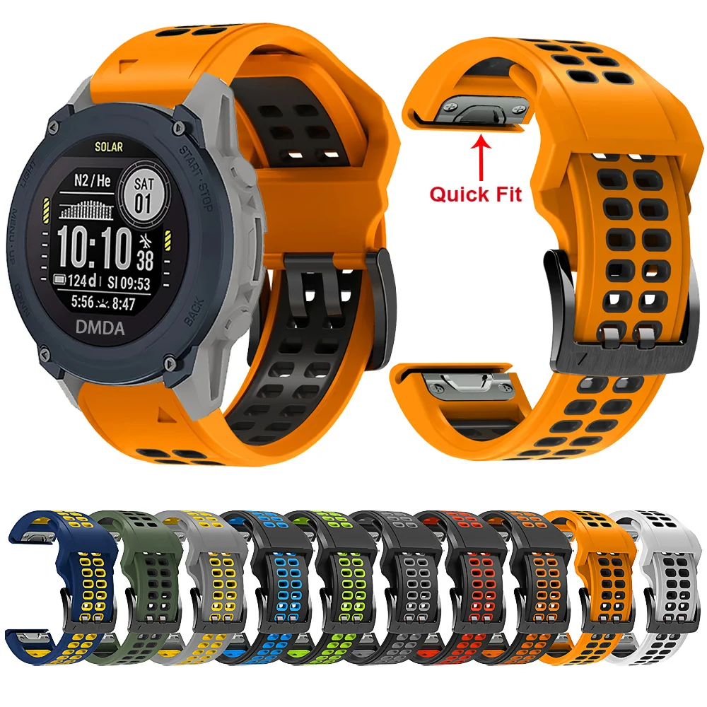 22 26mm Sport Silicone Band For Garmin Descent Mk2/Mk2i/Mk1D2 Bravo Charlie Delta PX G1 Solar Quick Release Watch Strap Bracelet 
22 26mm Sport Silicone Band For Garmin Descent Mk2/Mk2i/Mk1D2 Bravo Charlie Delta PX G1 Solar Quick Release Watch Strap Bracelet