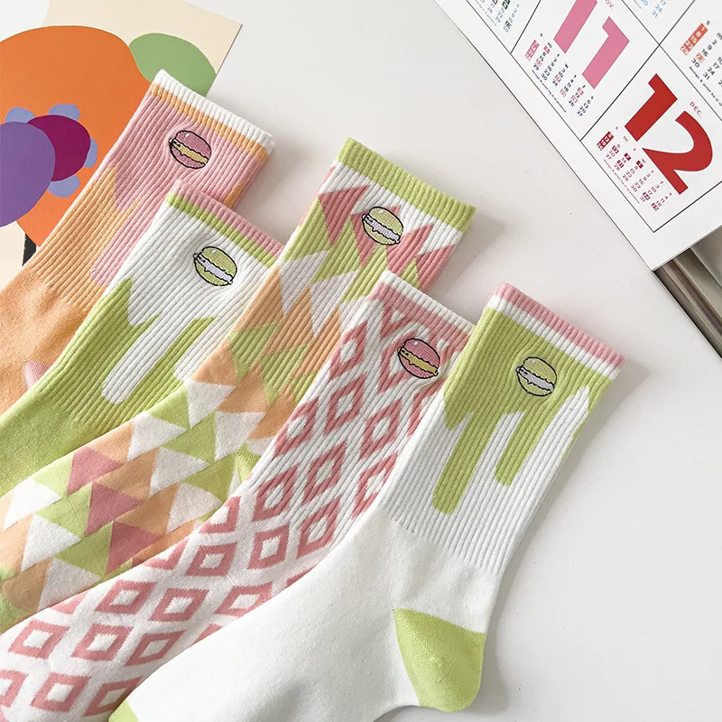 Ins Tide Macaron Color Embroidery Biscuits Casual Cotton Socks Couple High Tube Sports Tide Kawaii Socks
Ins Tide Macaron Color Embroidery Biscuits Casual Cotton Socks Couple High Tube Sports Tide Kawaii Socks