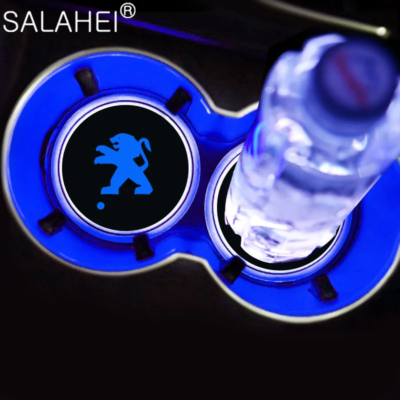 2Pcs Auto Led Car Cup Holder Bottom Pad Mat Coaster For Peugeot 206 207 306 307 508 106 107 108 2008 3008 5008 Accessoreis 
2Pcs Auto Led Car Cup Holder Bottom Pad Mat Coaster For Peugeot 206 207 306 307 508 106 107 108 2008 3008 5008 Accessoreis