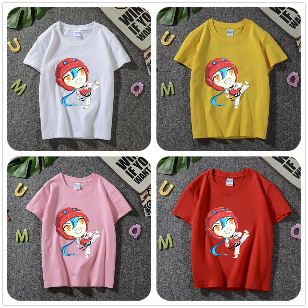 Children's Clothing For Girls/Boys Kids Cartoon Taekwondo Girl Print Short-Sleeved O-Neck T-shirt Fashion Summer Cotton Tops
Children's Clothing For Girls/Boys Kids Cartoon Taekwondo Girl Print Short-Sleeved O-Neck T-shirt Fashion Summer Cotton Tops