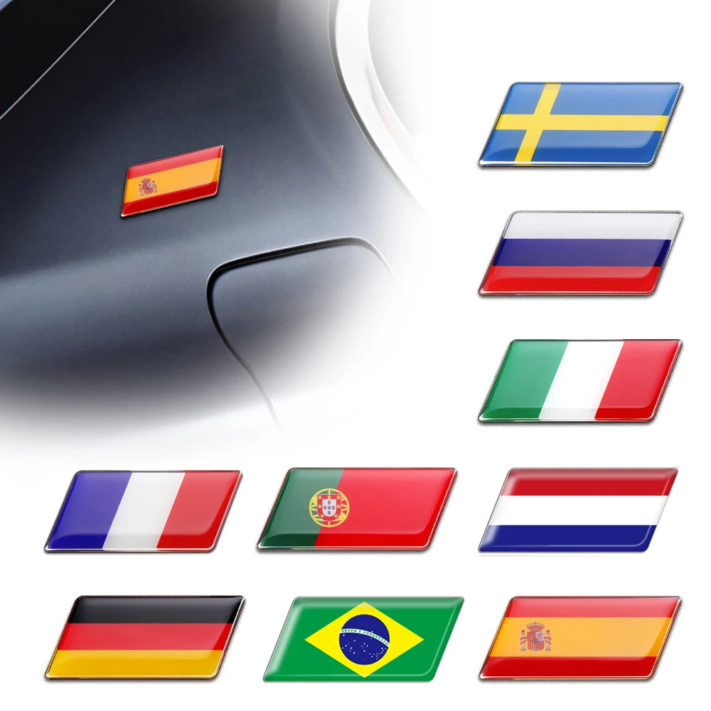 Car Styling Aluminum Logo Russia Spain France Netherlands Italy Brazil Japan Ukraine Sweden Flag Emblem Car Body Fender Stickers
Car Styling Aluminum Logo Russia Spain France Netherlands Italy Brazil Japan Ukraine Sweden Flag Emblem Car Body Fender Stickers