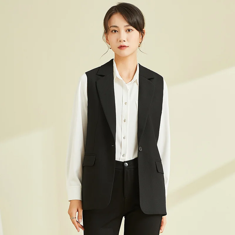 Suit waistcoat for women's new spring and autumn fashion vest fashionable and slim sleeveless vest 63050
Suit waistcoat for women's new spring and autumn fashion vest fashionable and slim sleeveless vest 63050