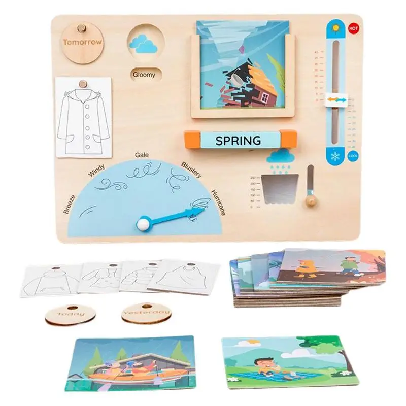 Baby Wooden Montessori Toy Weather Station Cognitive Puzzles Child Early Educational Learning Figures Toys Birthday Gift
Baby Wooden Montessori Toy Weather Station Cognitive Puzzles Child Early Educational Learning Figures Toys Birthday Gift