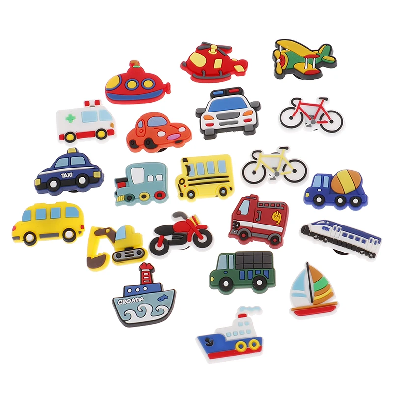 10PCS/lot DIY Hole Slippers Shoe Buckle Charms Decoration Cartoon Transport Garden Shoe Decoration Fit Kid's Gift Random 
10PCS/lot DIY Hole Slippers Shoe Buckle Charms Decoration Cartoon Transport Garden Shoe Decoration Fit Kid's Gift Random