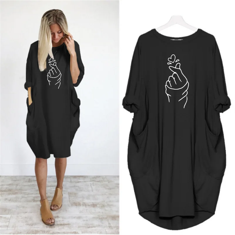 Women Dress 2022 Kawaii Print Streetwear Long Sleeves O Neck Big Pocket Dresses Autumn Loose Casual Dress Women Fashion Clothes
Women Dress 2022 Kawaii Print Streetwear Long Sleeves O Neck Big Pocket Dresses Autumn Loose Casual Dress Women Fashion Clothes