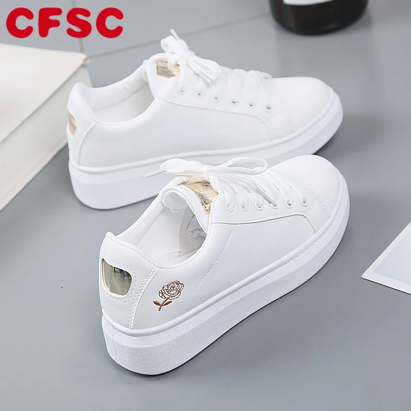 2022 Women Casual Shoes New Spring Fashion Embroidered White Breathable Flower Lace-Up Sneakers
2022 Women Casual Shoes New Spring Fashion Embroidered White Breathable Flower Lace-Up Sneakers