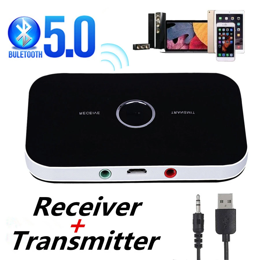 Bluetooth 5.0 Audio Transmitter Receiver 3.5mm 3.5 AUX USB Stereo Music Wireless Adapter Dongle For PC TV Headphone Car Speaker
Bluetooth 5.0 Audio Transmitter Receiver 3.5mm 3.5 AUX USB Stereo Music Wireless Adapter Dongle For PC TV Headphone Car Speaker