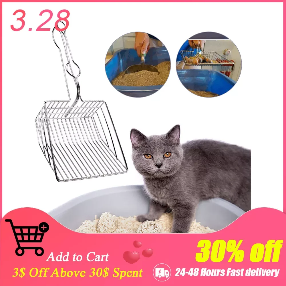 Cat Litter Scoop Stainless Steel Metal Pooper Scoopers Waste Poop Cleaner Pets Kitten Litter Sand Shovel Household Pet Cleaning
Cat Litter Scoop Stainless Steel Metal Pooper Scoopers Waste Poop Cleaner Pets Kitten Litter Sand Shovel Household Pet Cleaning