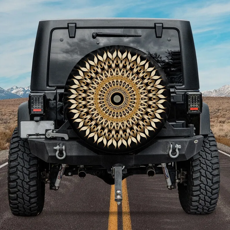 Spare Tire Cover Camper With Or Without Backup Camera Hole, Sunflower Mandala Spare Tire Cover For A Jeep Wrangler, Trailer, Dra
Spare Tire Cover Camper With Or Without Backup Camera Hole, Sunflower Mandala Spare Tire Cover For A Jeep Wrangler, Trailer, Dra