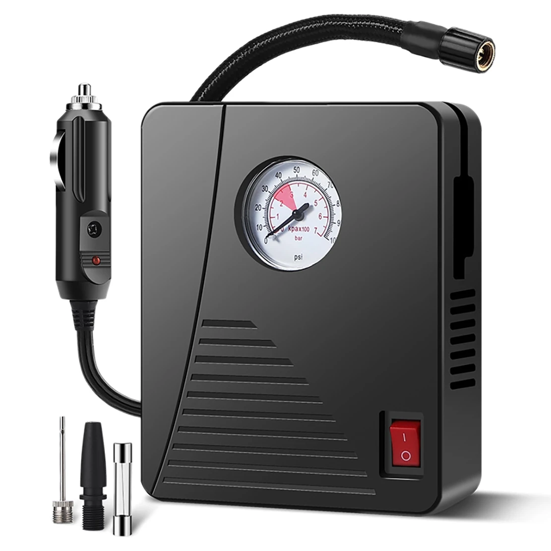 Portable Tire Inflator Air Compressor Car Air Pump for Car Tires Motorcycle 100PSI Fast Inflating Tires Inflator
Portable Tire Inflator Air Compressor Car Air Pump for Car Tires Motorcycle 100PSI Fast Inflating Tires Inflator